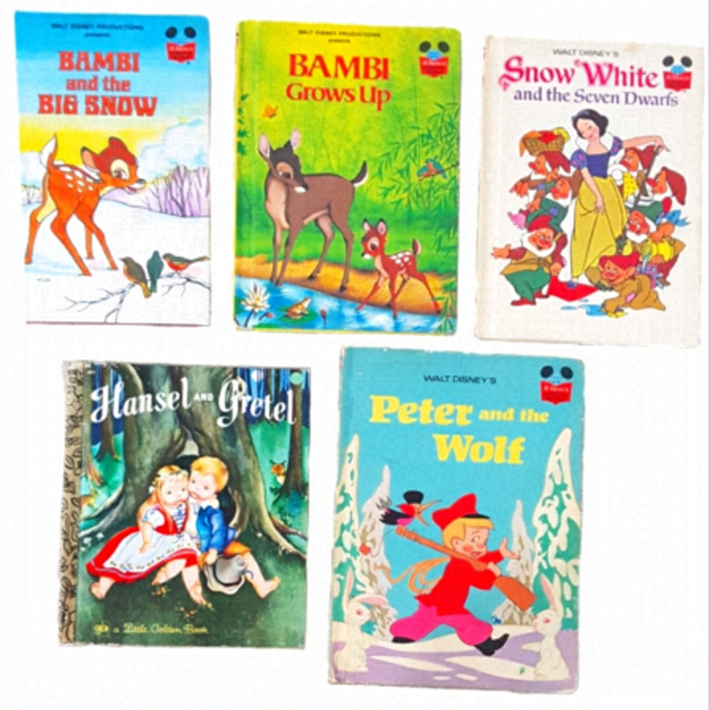 Vintage Disney and Little Golden Books Children's Books